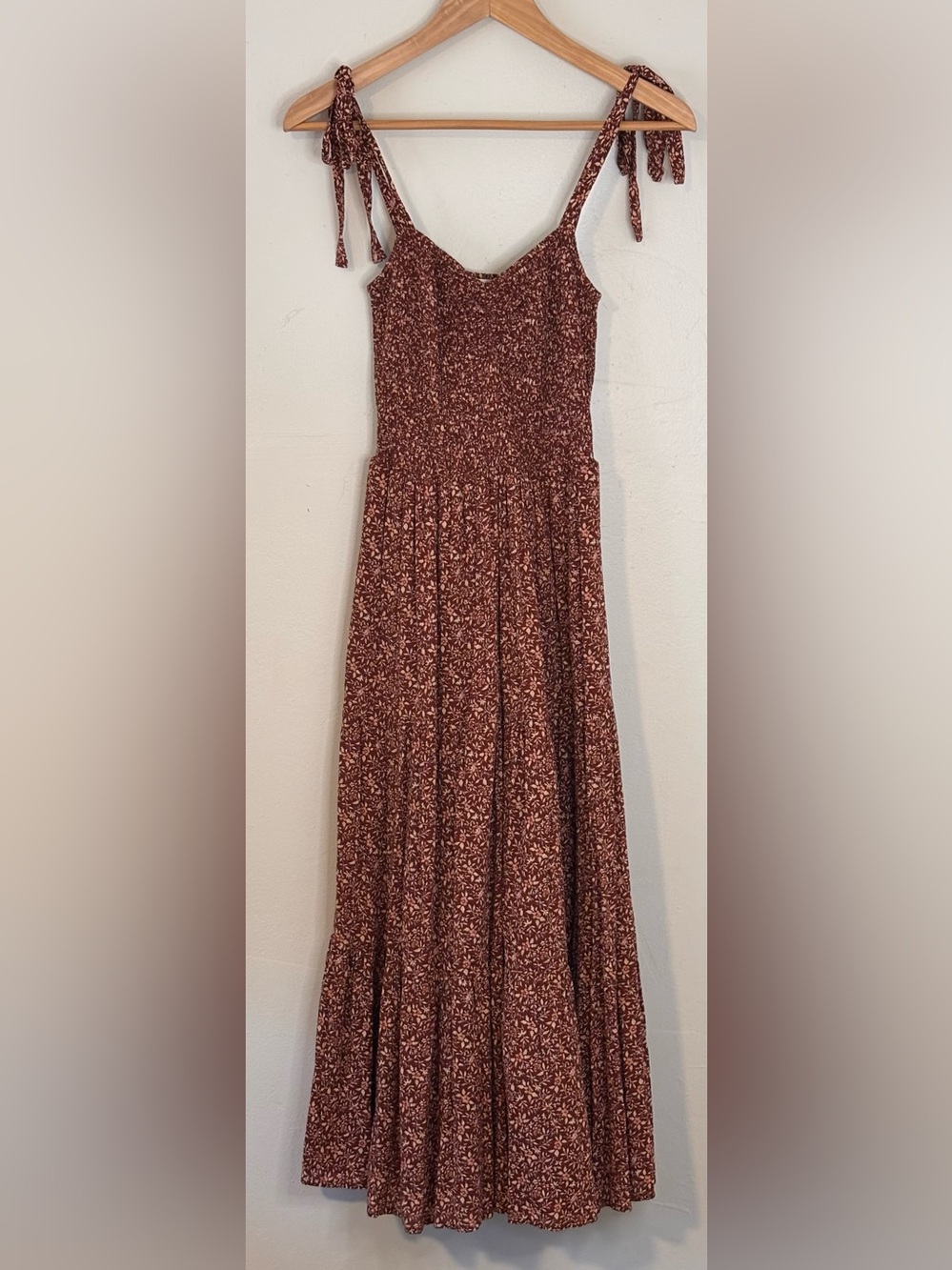 Madewell Lucie Tie-Strap Tiered Midi Dress in Florentine Floral Sz XXS - Picture 4 of 13